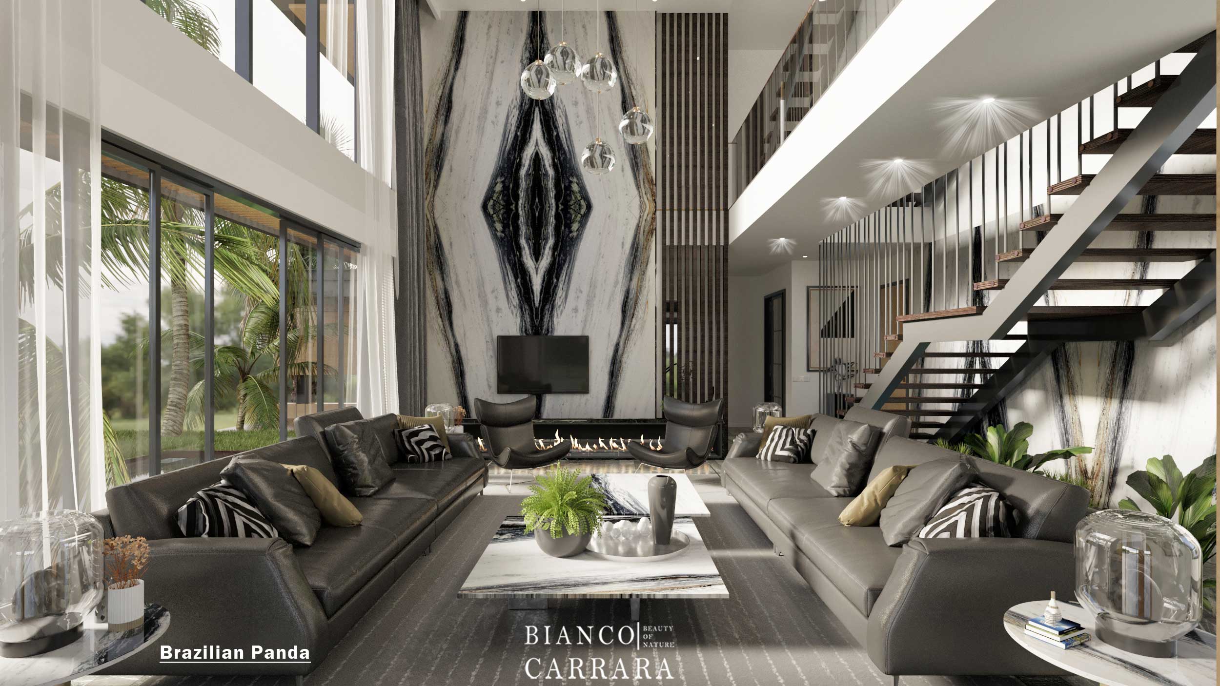 Brazillian Panda Marble